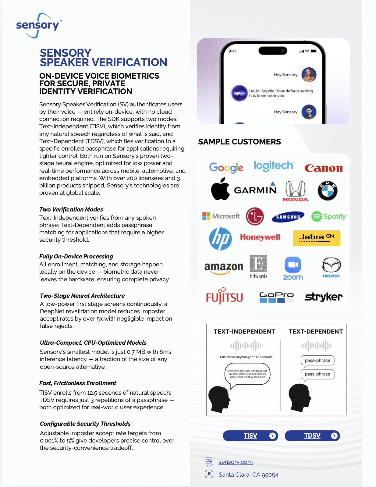 Speaker Verification Product Brief Cover Image